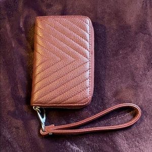 Burgundy wristlet